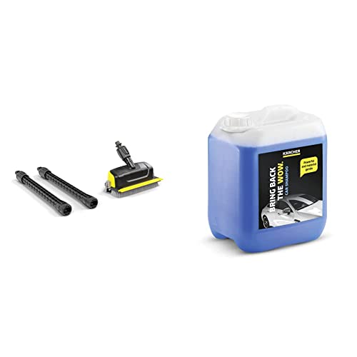Kärcher PS 30 Plus Flächenreiniger Powerschrubber mit Seitendüse, Schwarz & Autoshampoo RM 619 (5 l) zur gründlichen Reinigung von Lack- und Kunststoffoberflächen