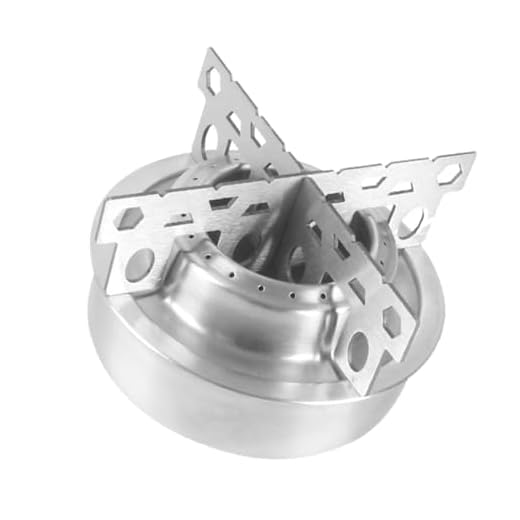 BESPORTBLE 1 Juego Estufa De Alcohol Estufa De Cocina Portátil Estufa De Camping Estufa De Campamento Portátil Estufa De Pícnic Quemador De Cocina Portátil Horno Redondo Acero Inoxidable Mini