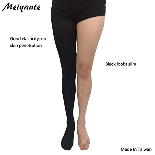 Black Opaque Tights for Women – Slimming Control Top Pantyhose, Non See Through, 90 Denier, Stretchy & Breathable – Tights for Work, Fall & Winter Outfits4