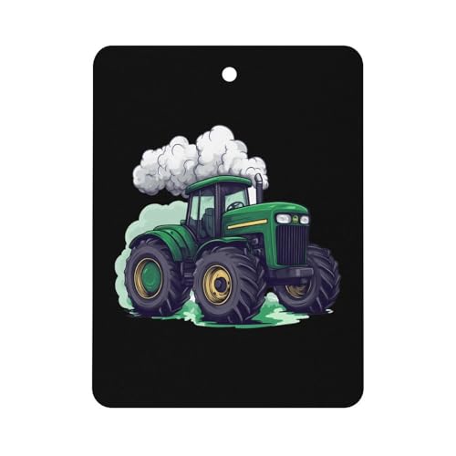 Tractor Green Car Air Freshener Hanging Aromatherapy Tablets for Car Accessories Square