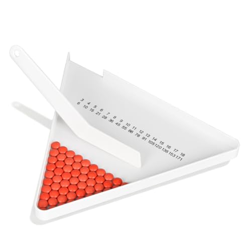 Pill Counter Tray Triangular Pill Counting Tray with Spatula Pharmacy Counting Tray for Sorting Tablets