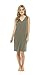 Produktbild CityComfort Sommer-leinenkleid Für Damen, Locker Geschnittene, Ärmellose V-Ausschnitt, Knielang Und 2 Fronttaschen | Petite Bis Plus Kleider Größe Damenmode Erhältlich, Khaki, 52 (Herstellergröße: 24)