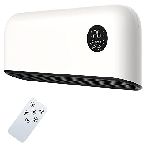 MYLEK Over Door Heater 2000W Wall Mounted Indoor Overdoor Hot Air Downflow Curtain - Fan - With Remote Control, PTC, Thermostat, Timer, Office, Bathroom, Commercial, Garage, (2KW, White) Cover