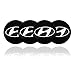 RHGEIUCY 4pc Coche Rueda Centro Centro Hub Caps Pegatinas Rueda de Coche Rim HUBCAP Insignia Cubiertas Pegatinas para Hyundai Santa Fe IX25 TUC Auto Accesorios