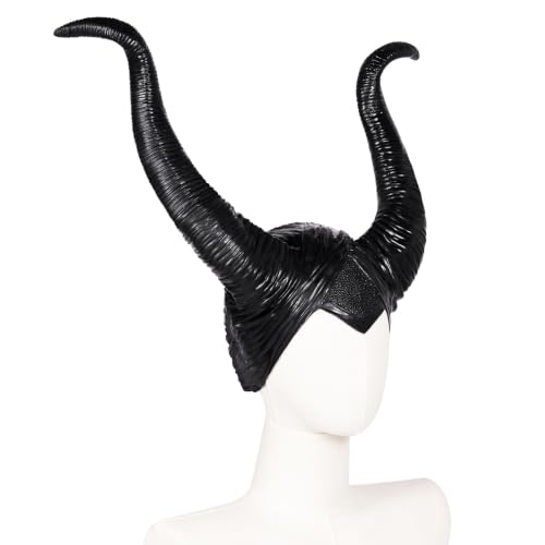 Boseago Maleficent Horns Headband Cosplay Black Evil Maleficent Headpiece Ornament Woman Fancy Dress Halloween Maleficent Costumes for Adults & Kids