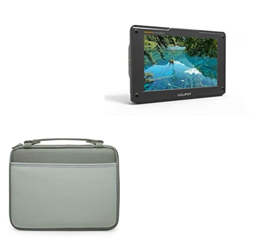 BoxWave Case Compatible with Lilliput H7S - Hard Shell Briefcase, Slim Messenger Bag Briefcase Cover Side Pockets - Pewter