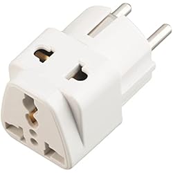 Convertidor Cargador Europeo Housoutil Convertidor De Potencia Adaptador De Cargador Europeo para Europa Adaptador De Cargador Universal Cargador De Pared Universal Adaptador De Europa Adaptador Europeo Multifunción