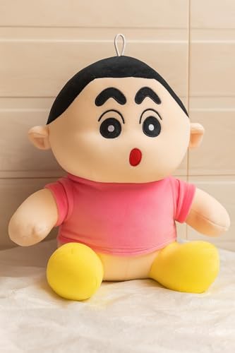 Image of Shinchan Plush Toy, RED and Yellow, 35 cm Soft Stuffed Character Doll