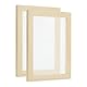 PATIKIL 9.8x7.8 Holz-Papiersieb, 2er-Pack Papierherstellung Rahmen Papierherstellung Deckle für DIY-Papierhandwerk Trockenblumenhandwerk, Naturfarbe