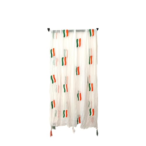 nprc Tricolour/Tiranga dupatta for Independence day or Republic day for Women 2m Size Dupatta/Chunni pack of 1pc-picture-14