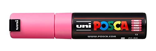 Uni Posca - Marcador De Pintura Base Al Agua 8,0 Mm Rosa En Oferta Uni-Ball 735431 - Marcador Permanente, Color Rosa