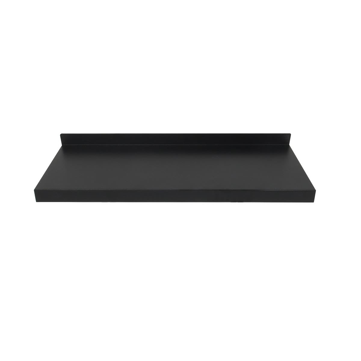 Edelstahl Wandregal schwarz 80 cm – Wandboard 800×300 mm, pulverbeschichtet, kratzfest, inkl. 2 Halterungen & Montageset – Wandboard Küche Werkstatt Gastronomie