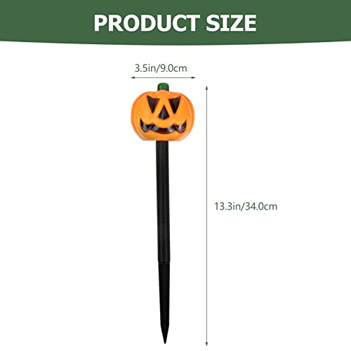 Inoomp 5Pcs Halloween Solar Garden Lights Pumpkin Stakes Outdoor Led Solar Powered Halloween Pathway Walkway Yard Lawn Light For Halloween Patio Landscape Decor #TOP5