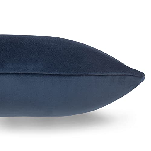 Image of Cazimo Velvet Cushion Covers for Bed, Sofa and Couch - 16 * 16 inches | Ideal for Living Room | Set of 2, Blue