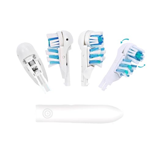 4Pcs Electric Spin Toothbrush Replacement Heads Sensitive Dual Clean Rotating Sets Fit for Braun Oral B Cross Action Power 4732 3733 4734