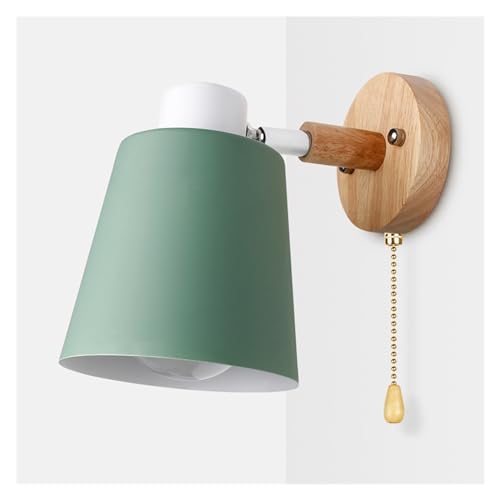 Applique moderne E27 avec interrupteur pour chambre et salon macaron vert