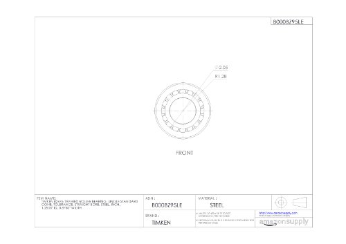 Roulement conique Timken 02476 standard acier inch 2,2 cm - 2