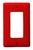Bryant Electric NP26R Wallplate, Nylon, Standard Size, 1-Gang, 1 Decorator/GFCI, Red