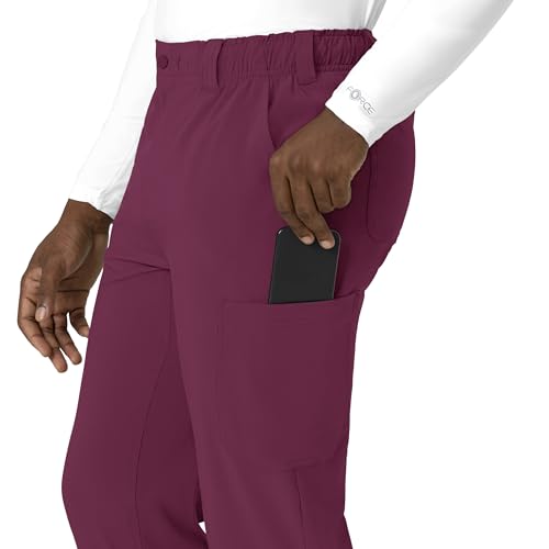 Carhartt Force Cross-Flex Men's Straight Leg Scrub Pant, Wine, S TAL - image 4
