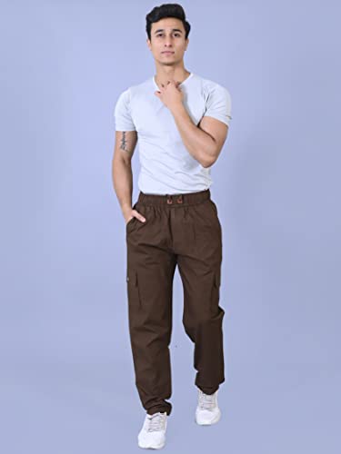 Image of Men's Cotton Solid Cargo Pant-5502