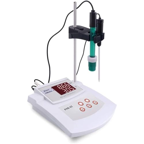 Pulpit miernik pH – automatyczna kalibracja kwasowości z dokładnością ±0,01 pH i 2 elektrodami, 2-punktowa automatyczna kalibracja do użytku laboratoryjnego i ekologicznego
