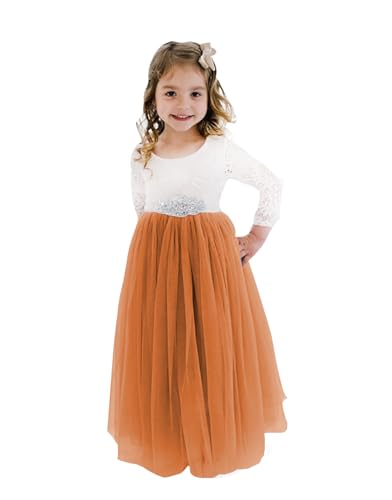 Boho O-Neck Lace Flower Girls Dress 2024 Summer Wedding Tulle Tutu Kids Pageant Party Dance Dresses