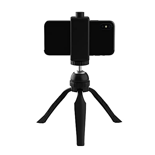 Trípode para teléfono y cámara de mesa con soporte para smartphone y cámaras web pequeñas 3