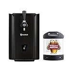 PerfectDraft Pro Black Home Beer Cooler and Dispenser System and Stella Artois Keg