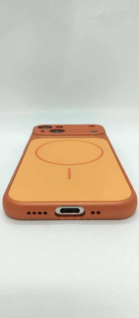 for iPhone 12 Pro Max |Convert to 17 pro /17 Pro Max Style Premium Back Glass Converter Cover Magnetic Case |Convert to 17 pro /17 Pro Max (Orange) — Amazon image 3