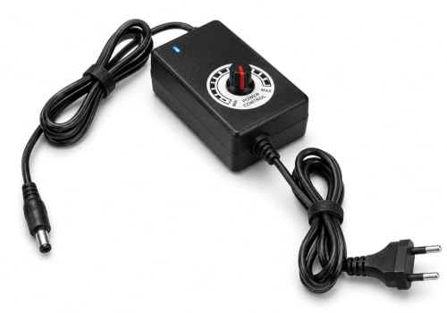 Image of Adjustable DC 3V-12V 2A Power Adapter, AC 100-240V 50 /60Hz Input, Variable Voltage Power Supply with Rotary Knob, 5.5mm Cable for DC Motor, LED Strip, CCTV Camera, Router & DIY Electronics