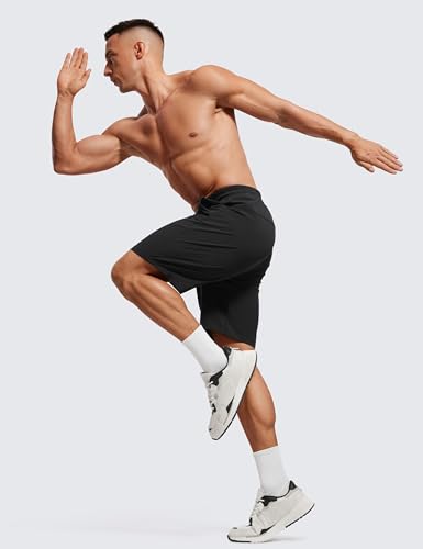 CRZ YOGA Men's 2 in 1 Running Shorts with Liner - 9'' Quick Dry for Workout Sports Athletic with Pockets3