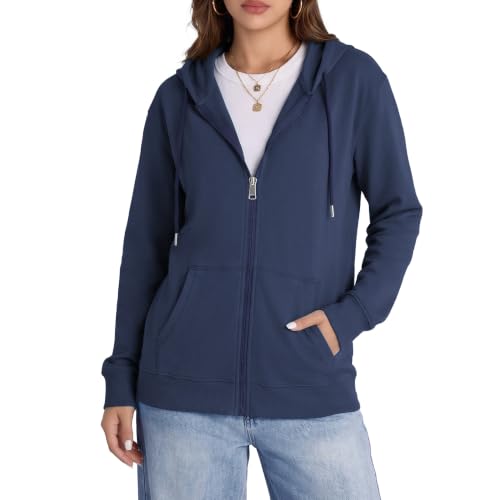 Image of Witsmile Zip Up Hoodie Women Oversized Sweatshirt Long Sleeve 2026 Fall Outfit Lightweight Jackets Workout Clothes