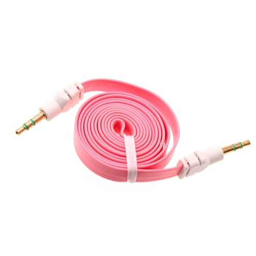 Cable Auxiliar 3.5mm Flat Rosa Compatible TCL miniatura 1