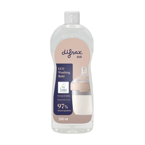 Difrax LOVI Nettoyant Biberon et Tétines - Liquide Vaisselle Biberon Bébé Hypoallergénique - pH Neutre - Détergent pour Produits Bébé - 500 ml