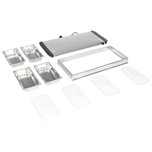 FAMIROSA Buffetwärmer Edelstahl 400 W 4 x 2,5 L – Bild 5