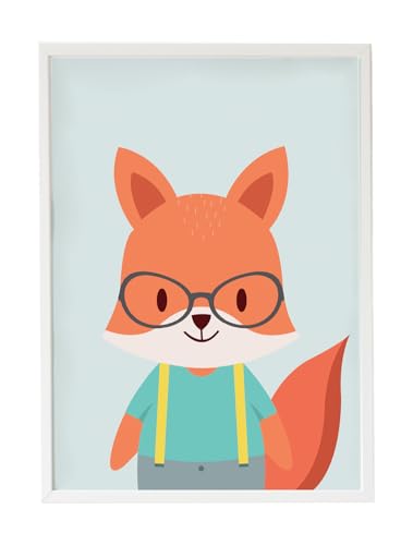 Tableau renard marron pour chambre enfant - Décoration murale