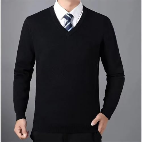 2025 New Lunching Sweater Men Autumn&Winter Fashion Commerce V Collar Solid Color Gentleman3
