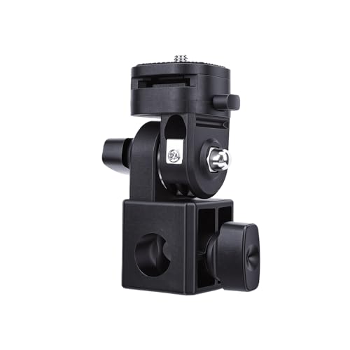 Image of PUSOKEI Light Stand Adapter, Universal 1 /4 Screw Thread with Cold Shoe Design for Cameras Video Lights Phone Holders, 180 Tilt Range Photography Equipment