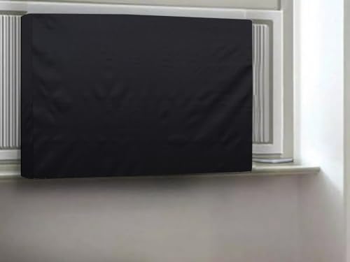 Image of Stylista window ac cover suitable for O-General 1.5 Ton AXGB18CHAA-B, Black Color Elastic fit Cover for front and rear Of Window Ac