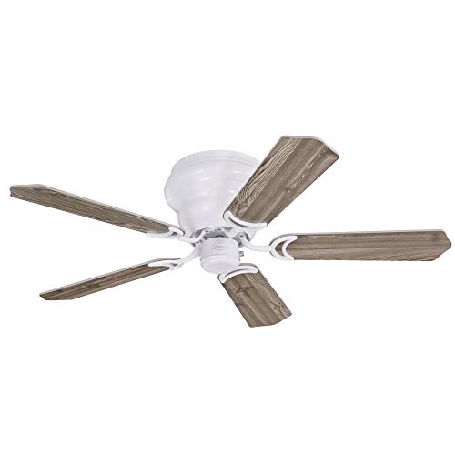 Image of Westinghouse Contempra Trio 42 Inch Ceiling Fan with Light, Indoor White Ceiling Fan for Small Rooms, Reversible Blades White /White Washed Pine, LED Bulbs Included