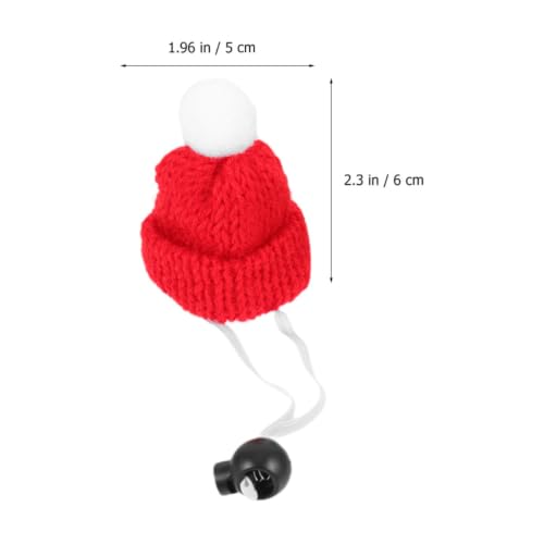 4pcs Small Animal Christmas Hat Adjustable Knitted Pet Cap with Strap