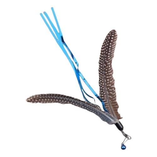 Genérico Juguete de Plumas para Gatos | Juguete Interactivo con Plumas para Felinos Domésticos,Diversión De Caza Natural Y Recambio De para Mascotas Aburridas