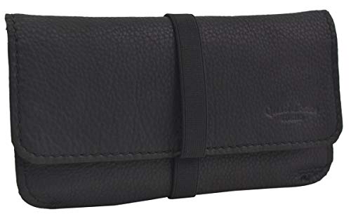 Preisvergleich Produktbild Gusti Leder 'Farro' Tabaktasche Drehertasche Tabakbeutel Feinschnittbeutel Schwarz Leder