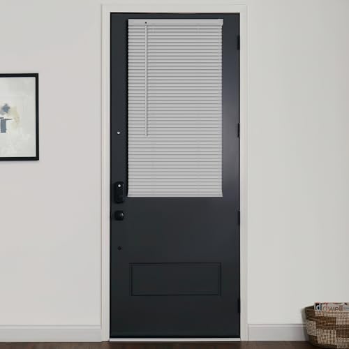 LazBlinds 1" Vinyl Mini Blinds for Doors, Cordless French Door