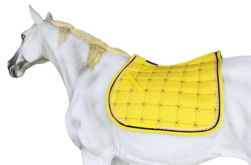 CHALLENGER Horse English Saddle Pad All Purpose Cotton Quilted Trail Saddle Yellow 72134