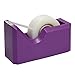 JAM Paper Colorful Tape Dispensers - 4 1/2" x 2 1/2" x 1 3/4" - Purple Tape Dispenser - Sold Individually
