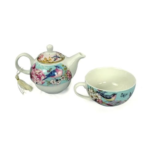 Delton Blue Bird Porcelain Tea for One with Keepsake Box