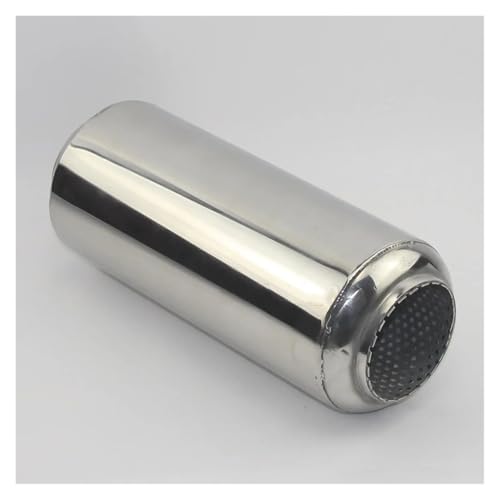 Embout échappement 63mm en acier inoxydable avec silencieux à spirale pour automobile universel