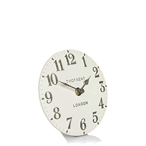 OloreHome Thomas Kent Arabic Mantel Clock Limestone 15cm