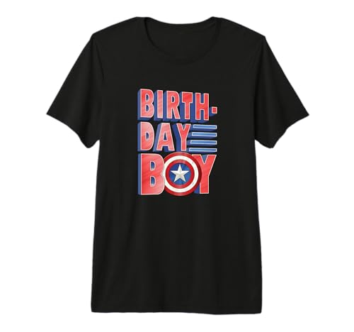 T-shirt Captain America Avengers pour anniversaire garçon modèle premium en coton doux